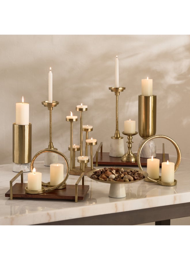 Home Box Decorative Pillar Candleholder - Gold and Marble - Image 5